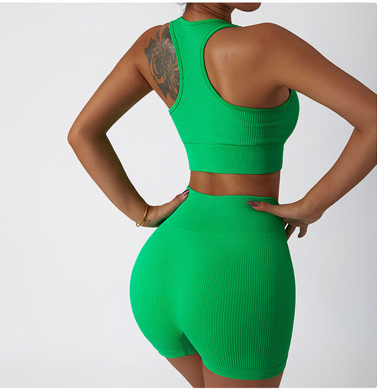 Custom ribbed yoga Shorts
