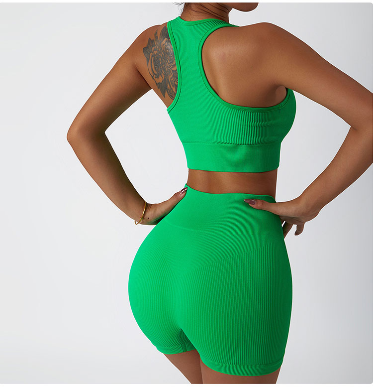 Custom Solid Color ribbed Sport halterTop