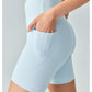 Ribbed angled short