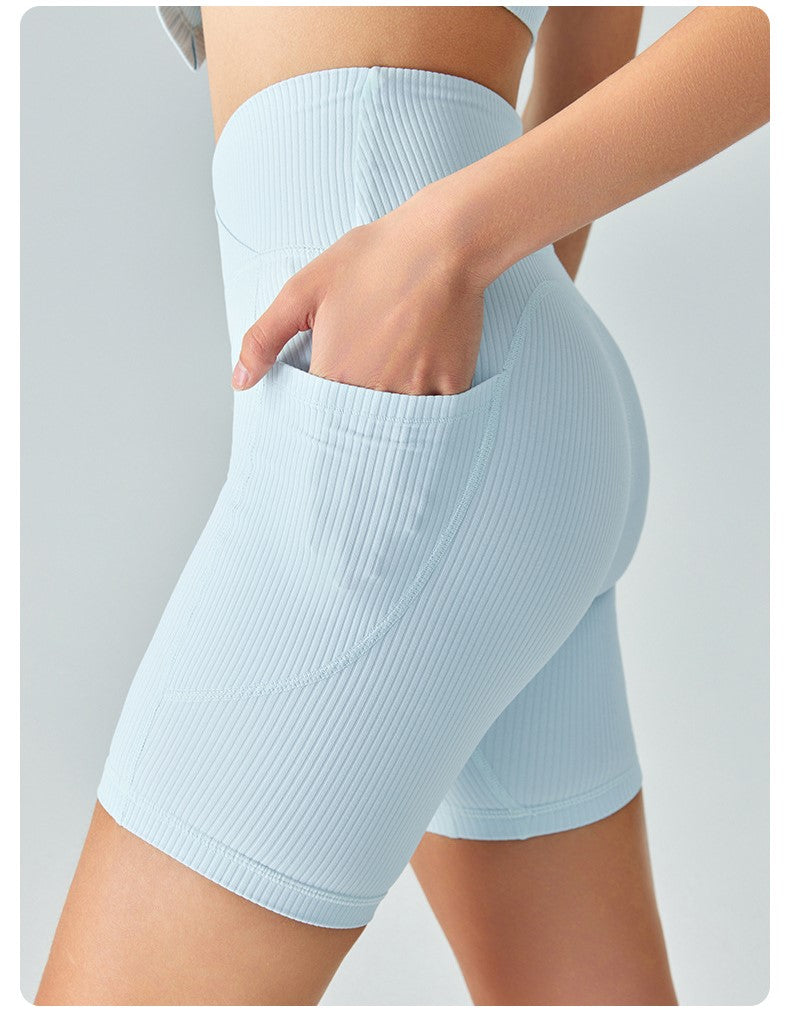 Ribbed angled short