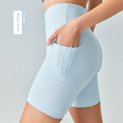 Ribbed angled short