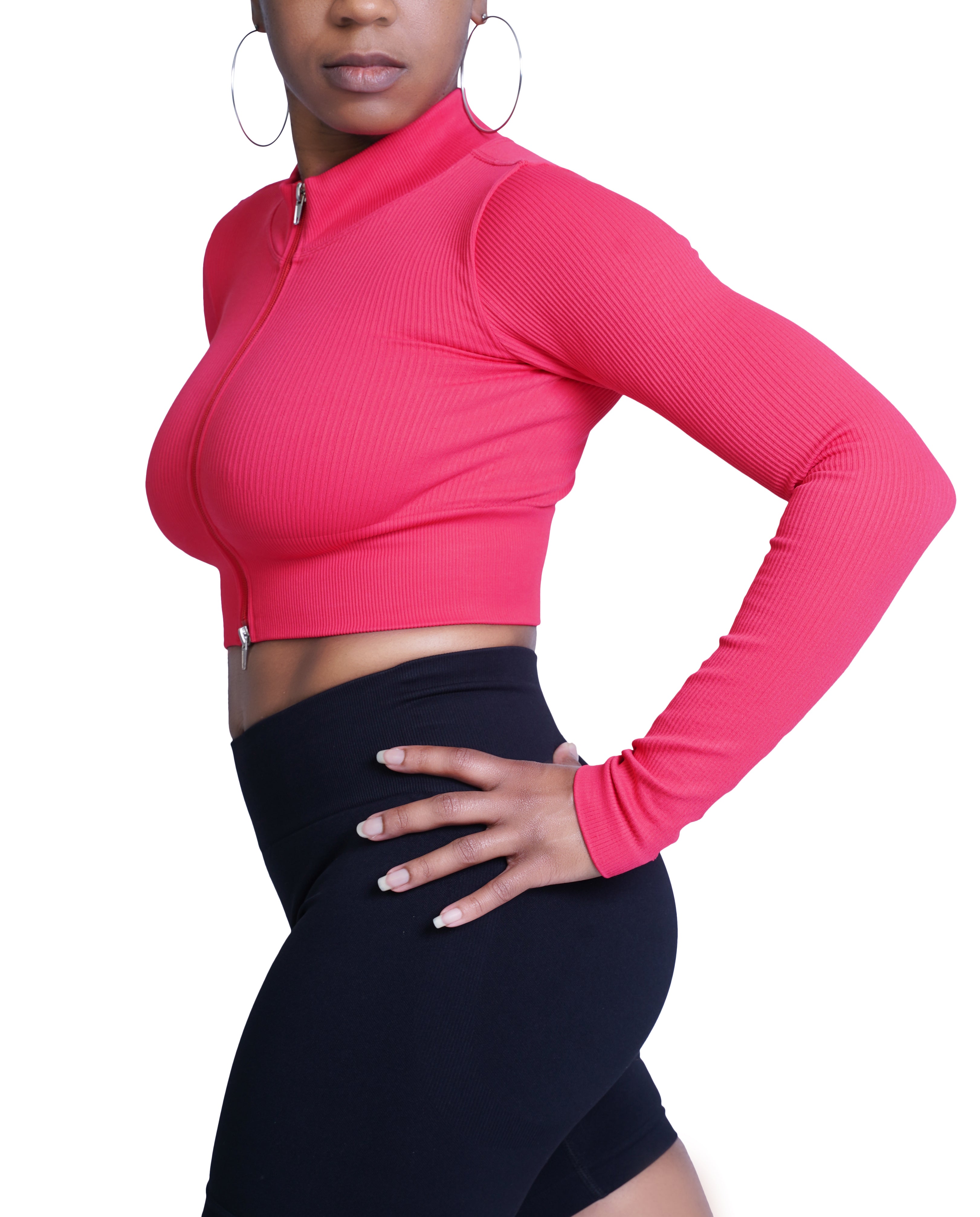 Wallace Athletics Custom Long Sleeve Ribbed Yoga Crop Top for Women -