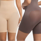 High-waisted shapewear shorts in beige and brown