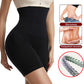 High-waisted shapewear shorts in black with slim tummy detail